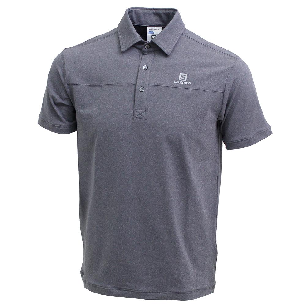 SALOMON STRATOS SS POLO M Philippines - Men's Tee Shirt - Navy | 983064-ZAW